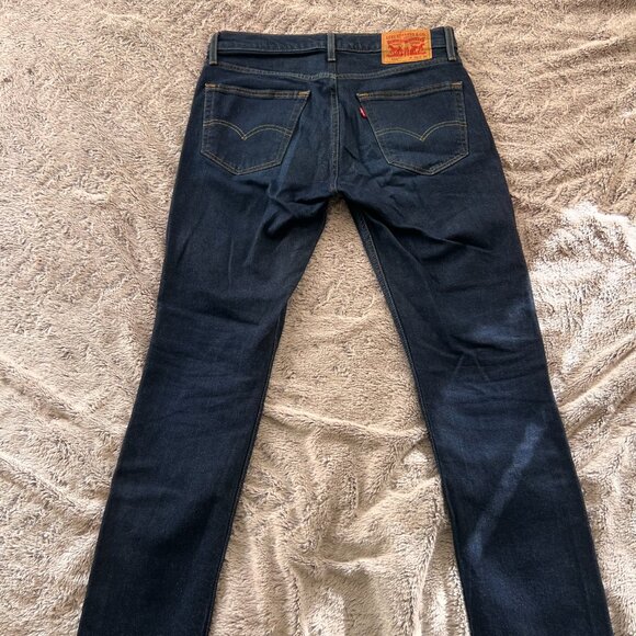 Levis Jeans Mens 32x30 Blue Denim 511 Slim Straight Skinny American Stretch Dark - Picture 3 of 4